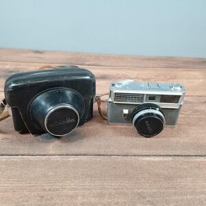 Minolta Hi-Matic E 35mm Film Camera Rokkor PF 45mm f2 Lens with Case